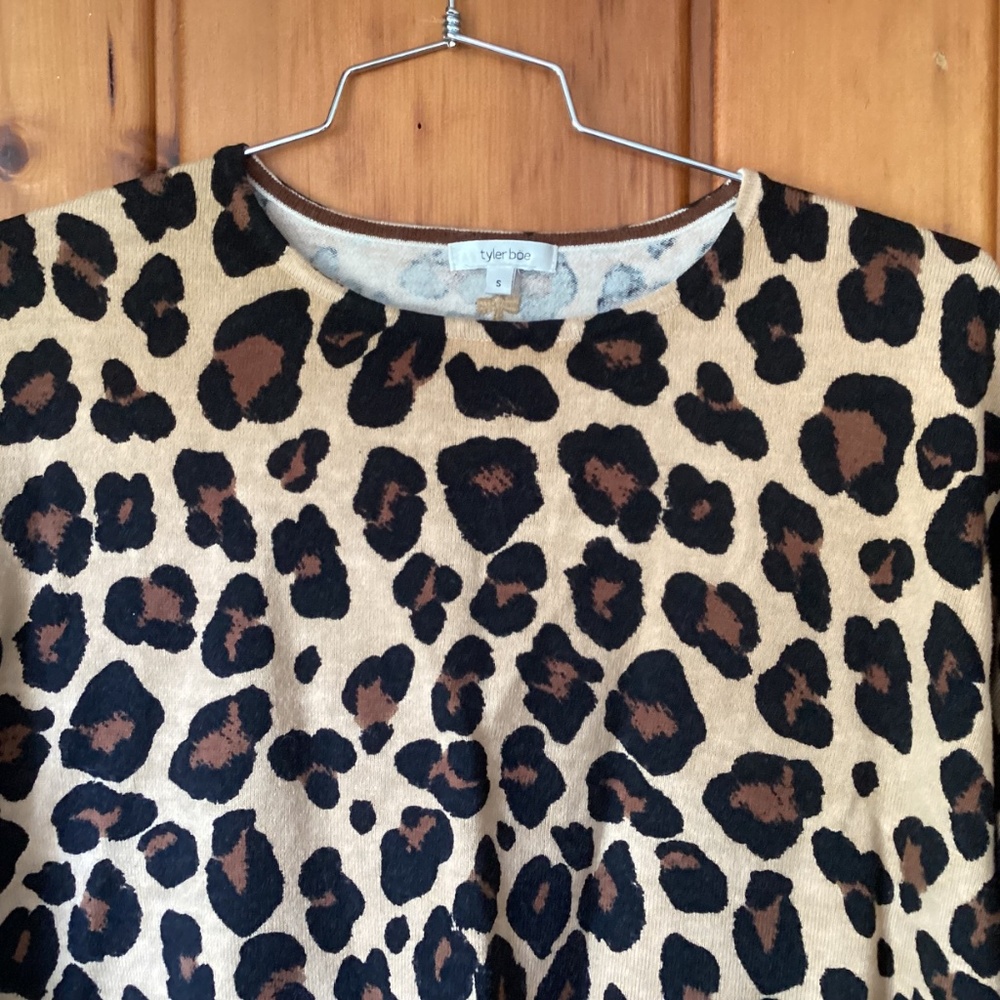 Tyler Boe Leopard Print Soft Soft Sweater - image 2